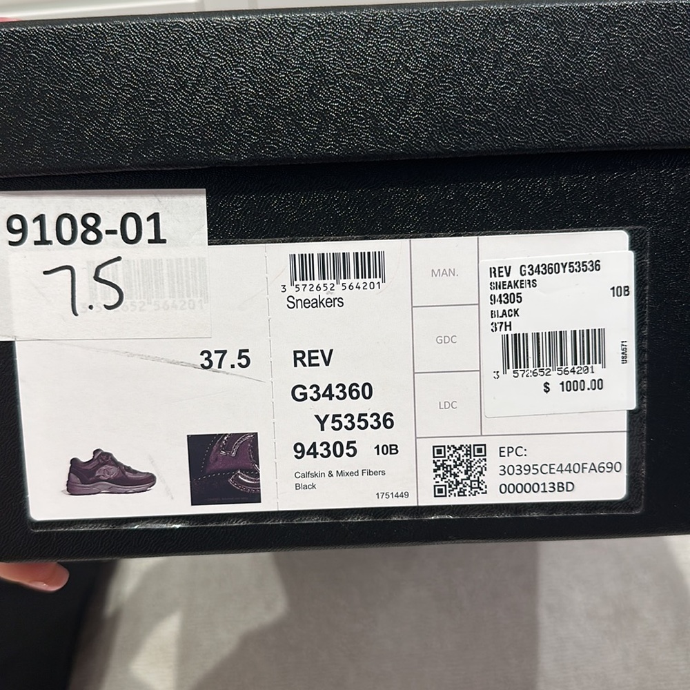 Black Chanel women’s sneakers - Picture 7 of 9